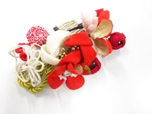 アンティーク　縮緬細工　髪飾り